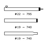 Telescopic Tent Pole 19-22mm 80-220cm