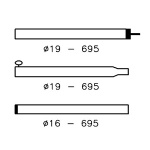 Telescopic 140-200cm steel d.19mm