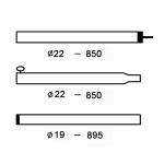 Telescopic Tent Pole 180-250cm steel d.22mm